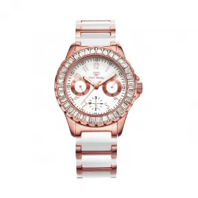 天王/Tianwang 不锈钢 34.5毫米 尚·Shine系列 石英机芯 女表 LS3609PW-3D