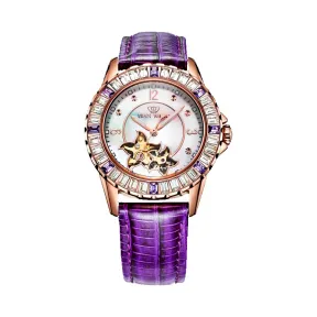 天王/Tianwang 不锈钢表壳电玫瑰金，不锈钢圈口电玫瑰金镶石  尚·Shine系列 自动机械 女表 LS5788P-P