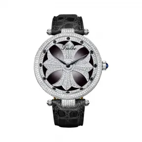 天舶/Tielbo 转运系列 316L精钢材质，电镀白金色 42.0mm*10.7mm T127L-P-W12