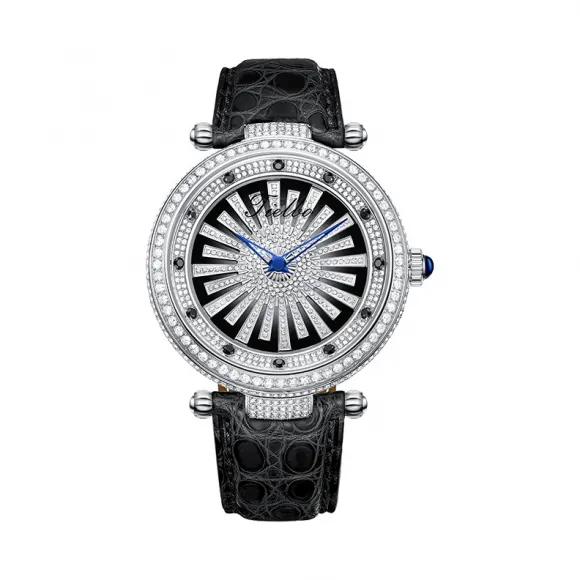 天舶/Tielbo 转运系列 316L精钢材质，电镀白金色 45.0mm*12.5mm T127M-P-W4