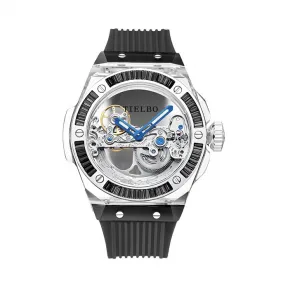 天舶/Tielbo 水晶系列 316L精钢材质，蓝宝石水晶外壳 42.5mm*13.5mm T711M-G-W