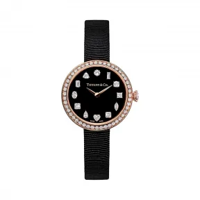 蒂芙尼/Tiffany Tiffany Eternity 系列 28 毫米 18K 玫瑰金镶钻圆形腕表