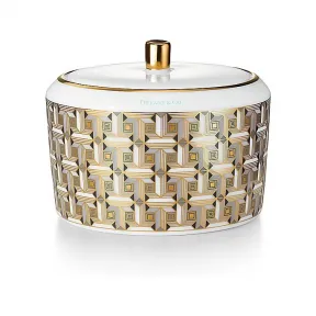 蒂芙尼/Tiffany 手绘金边黑色 T True 糖罐 73475996