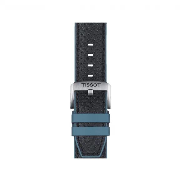 天梭/Tissot 蓝黑 压纹牛皮 表带 T852.046.785