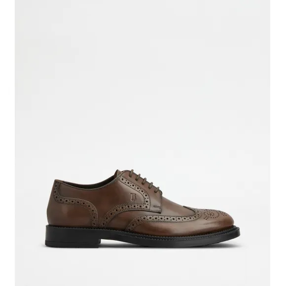 托德斯/Tod's 男人 棕色 牛皮系带鞋 XXM62C00C10D9CS801