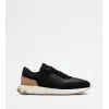 托德斯/Tod's 男人 黑色 皮革拼运动面料运动休闲鞋 XXM63K0GT80QHG3521