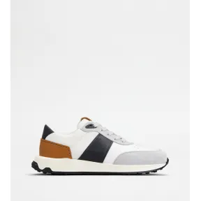 托德斯/Tod's 男人 彩色 皮革拼科技织物运动休闲鞋 XXM63K0GT80T9308TA