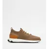 托德斯/Tod's 男人 棕色 科技织物拼皮革袜靴式运动休闲鞋 XXM63K0IE40TAD9999