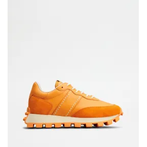 托德斯/Tod's 女人 橙色 Tod’s 1T光滑皮革拼绒面皮革运动休闲鞋 XXW25K0FL94TC702T1