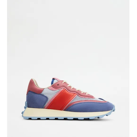 托德斯/Tod's Woman 彩色 絨面皮革拼織物運動休閒鞋 XXW87K0ID40TA837YYD7