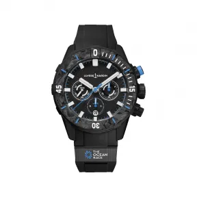 雅典/Ulysse Nardin The Ocean Race Diver Chronograph 44MM 缎面喷砂黑色DLC镀层钛金属 自动机械机芯 男表 1503-170LE-2A-TOR-3A