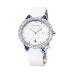 雅典/Ulysse Nardin 玉玲珑系列 18k白金镶钻 自动机械 女表 3100-125BCLL-991