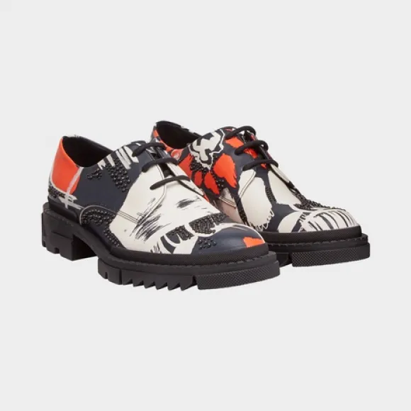 范思哲/Versace Clan 印花德比鞋 - 黑色 系带鞋 DSU6543-DVTS6G_KNGN