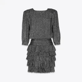 伊夫圣罗兰/Yves Saint laurent Lamesilk短裙 606448Y3A601081