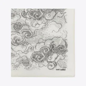 伊夫圣罗兰/Yves Saint laurent 云朵印花羊毛头巾 6871603Y2009160