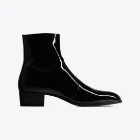 伊夫圣罗兰/Yves Saint laurent wyatt漆皮拉链靴 689311AAA4Q1000