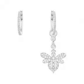 APM 不对称纯银镶晶钻小蜜蜂耳环 AE11472OX