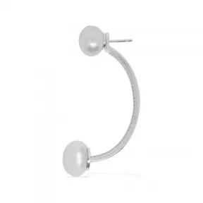 APM 单只纯银镶晶钻复古珍珠耳环 AE8710XPL