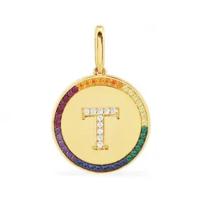 APM 彩虹字母T扣牌-金黄色银 AV965MYT