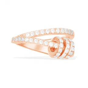 APM Pink Silver Earjacket With Mini Rings RE9779OX