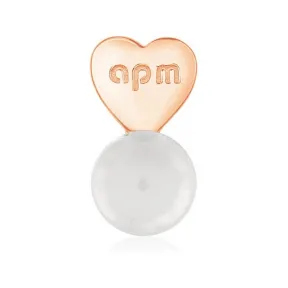 APM 粉金色APM心形耳托  RV828