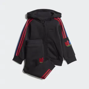 阿迪达斯/Adidas ORIGINALS 黑色/多色 男童|女童 3D TREFOILHOOD 运动套装 GD2642