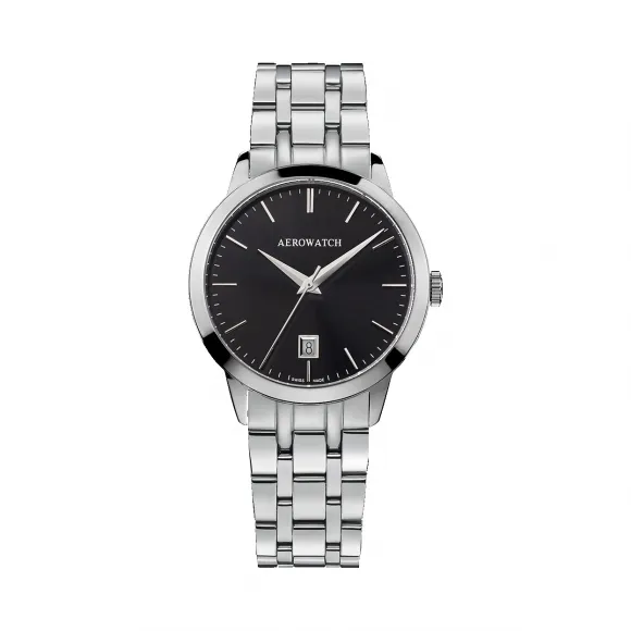 爱罗/Aero 石英机芯 精钢 A-42972-AA03-M