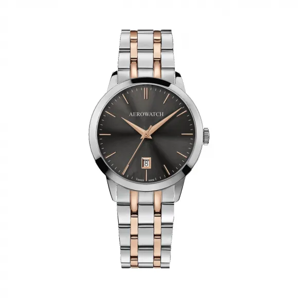 爱罗/Aero 石英机芯 精钢 A-42972-BI05-M