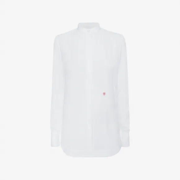 亚历山大麦昆/Alexander McQueen 棉质府绸中式领衬衫 女士 38551020ea 434572QHA039000