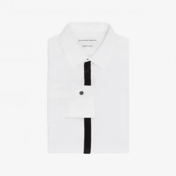 亚历山大麦昆/Alexander McQueen 天鹅绒饰边衬衫 男士 38567669ve 435471QHN049000