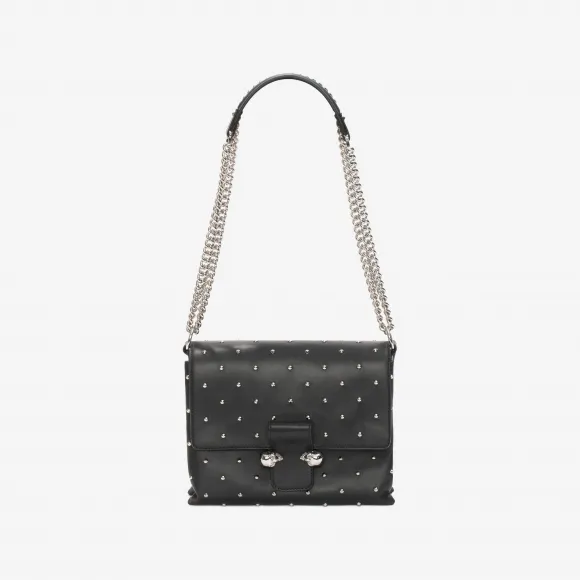亚历山大麦昆/Alexander McQueen 牛皮 Twin Skull 链式 Satchel 手袋 女士 45305381ig 439450DNV0I1000