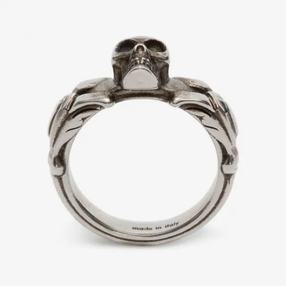 亚历山大麦昆/Alexander McQueen Textured Skull 戒指 男士 50185011hj 456803J160Y0446