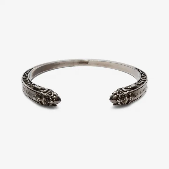 亚历山大麦昆/Alexander McQueen 双骷髅刻饰手环 男士 50191456kc 478344J160Z5034