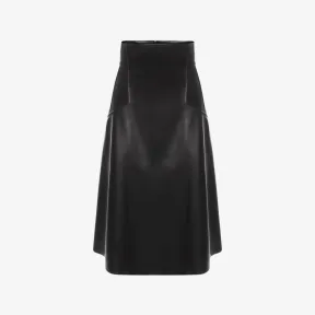 亚历山大麦昆/Alexander McQueen 高腰皮革半裙 女士 35329283ml 484225Q5KSD1000