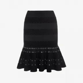 亚历山大麦昆/Alexander McQueen Eyelet 迷你伞裙 女士 35329133em 486537Q1WGU1000