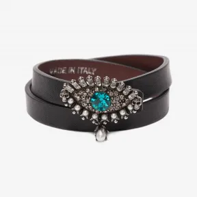 亚历山大麦昆/Alexander McQueen 珠饰眼睛造型双层腕带 女士 50183035qf 444004ASD0Y1000