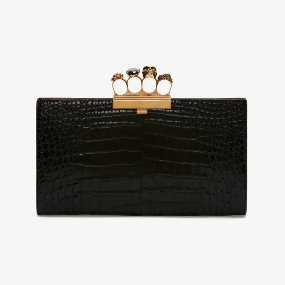亚历山大麦昆/Alexander McQueen 黑色 女士 钱包 5705821HB0T1000 809444253