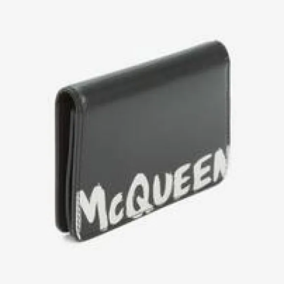亚历山大麦昆/Alexander McQueen McQueen Graffiti 名片夹 男士 6021461NT0B1070