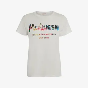 亚历山大麦昆/Alexander McQueen 白色 女士 T恤 608614QZAD30942 