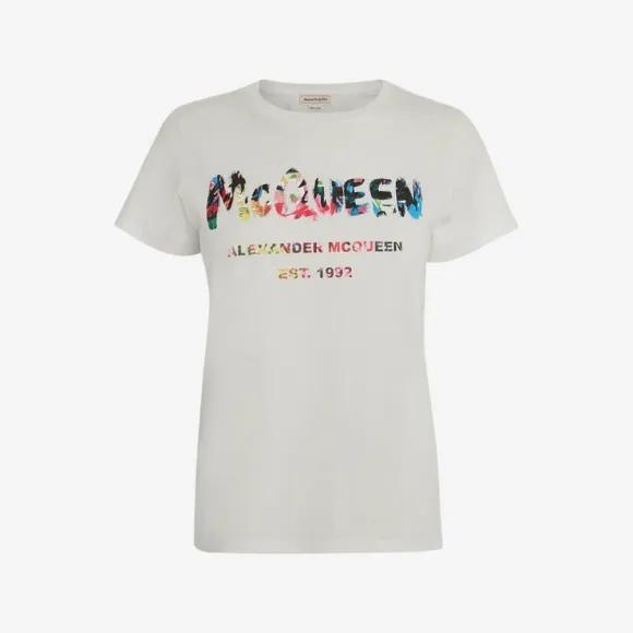 亚历山大麦昆/Alexander McQueen 白色 女士 T恤 608614QZAD30942 