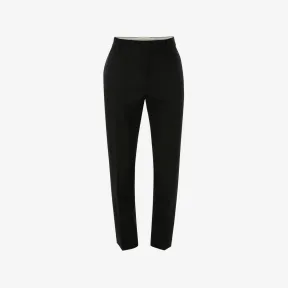 亚历山大麦昆/Alexander McQueen 男士黑色精裁烟管裤 630842QUU061000 