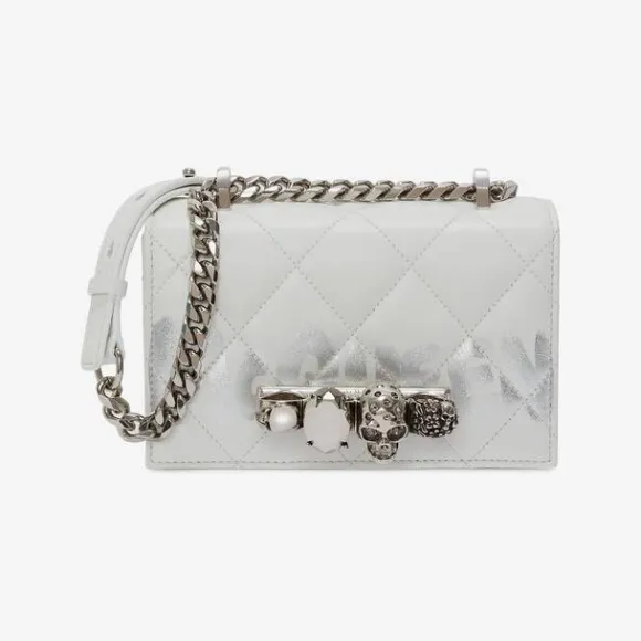 亚历山大麦昆/Alexander McQueen 白色/银色 女士 手拿包 653134DYT149080 810052460