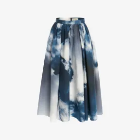 亚历山大麦昆/Alexander McQueen 蓝色 女士 中长裙 654570QDAET4141 