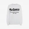 亚历山大麦昆/Alexander McQueen 女士McQueen涂鸦卫衣白色/黑色 659975QZAD50909