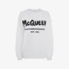 亚历山大麦昆/Alexander McQueen 白/黑 女士 运动衫 659975QZADI0909 