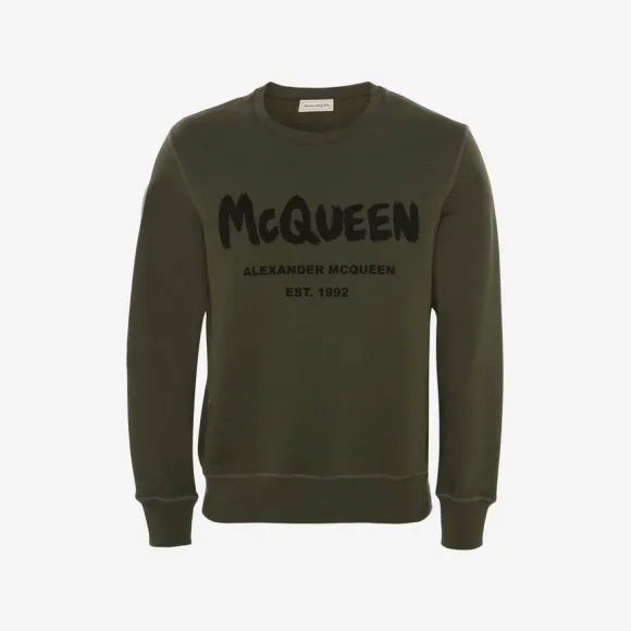 亚历山大麦昆/Alexander McQueen 卡其色 男士 运动衫 662578QSZ710904 