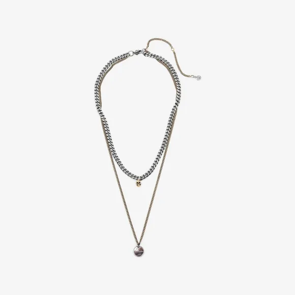 亚历山大麦昆/Alexander McQueen 黄金白银 男士 项链 663869IAG2Z1496 810656852