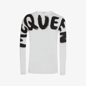 亚历山大麦昆/Alexander McQueen 白/黑 男士 T恤 664426QTZ890900 
