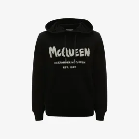 亚历山大麦昆/Alexander McQueen 黑色/象牙色 男士 卫衣 688715QSZ810901 