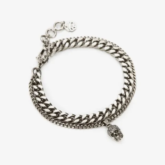 亚历山大麦昆/Alexander McQueen 古董银 男士 手链 689416I94VY1572 810284515